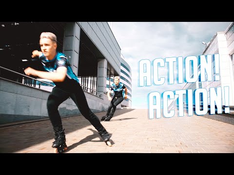 FREERIDE SLALOM SLIDES TRICKS ON INLINE SKATES MICRO DELTA F