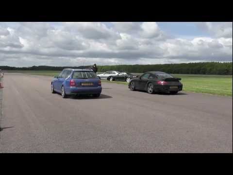 Modified Audi RS4 Avant vs Porsche 997 Turbo