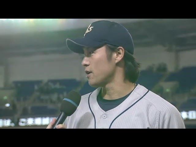 バファローズ・竹原直隆選手ヒーローインタビュー 9月18日 千葉ロッテマリーンズ 対 オリックス・バファローズ