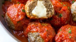 How To Make Slow Cooker Mozzarella Stuffed Meatballs | Recipes | KOOKKU Food