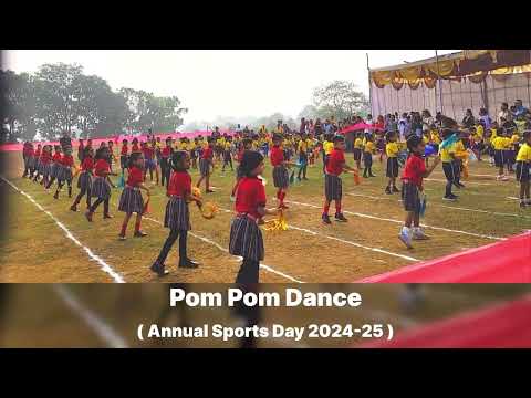 Pom Pom Dance 🎉🧑🏻‍🎤| Annual Sports Day fun dance for preschool kids 🪩 #preschoolgames #pompomdance 🎈