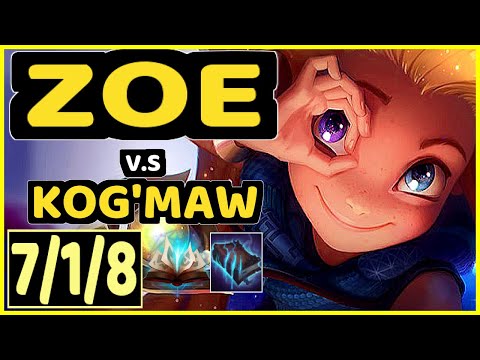 ABBEDAGGE (ZOE) vs KOG'MAW - 7/1/8 KDA MID CHALLENGER GAMEPLAY - EUW