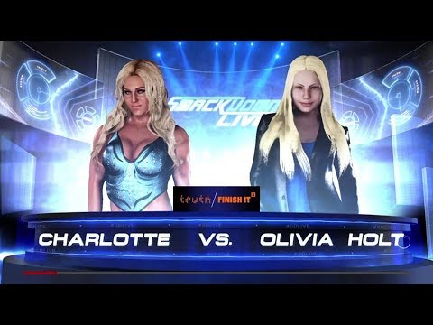 Charlotte Flair vs. Olivia Holt - SmackDown LIVE, WWE 2k18