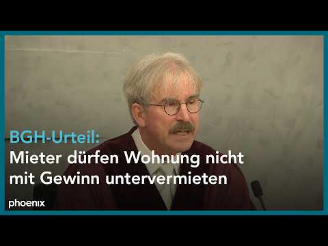BGH-Urteil: Mieter dürfen nicht mit Gewinn untervermieten | 28.01.2026