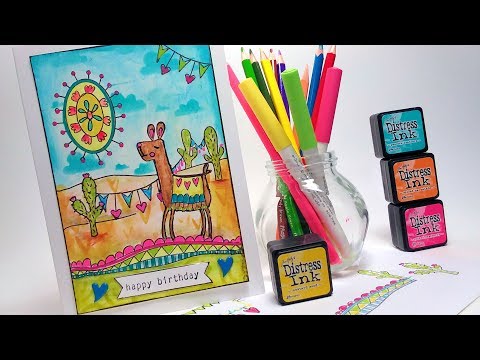 Happy Birthday Llama Card!