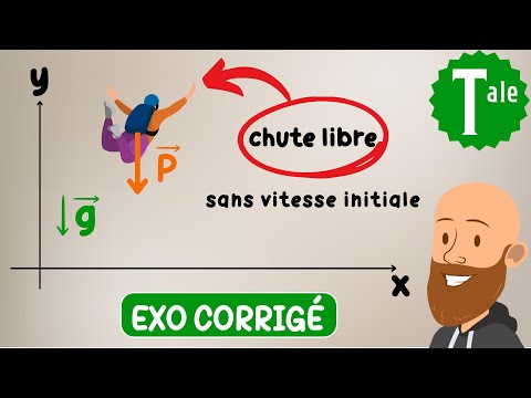Equation horaire d'un objet en chute libre verticale sans vitesse initiale - exercice corrigé
