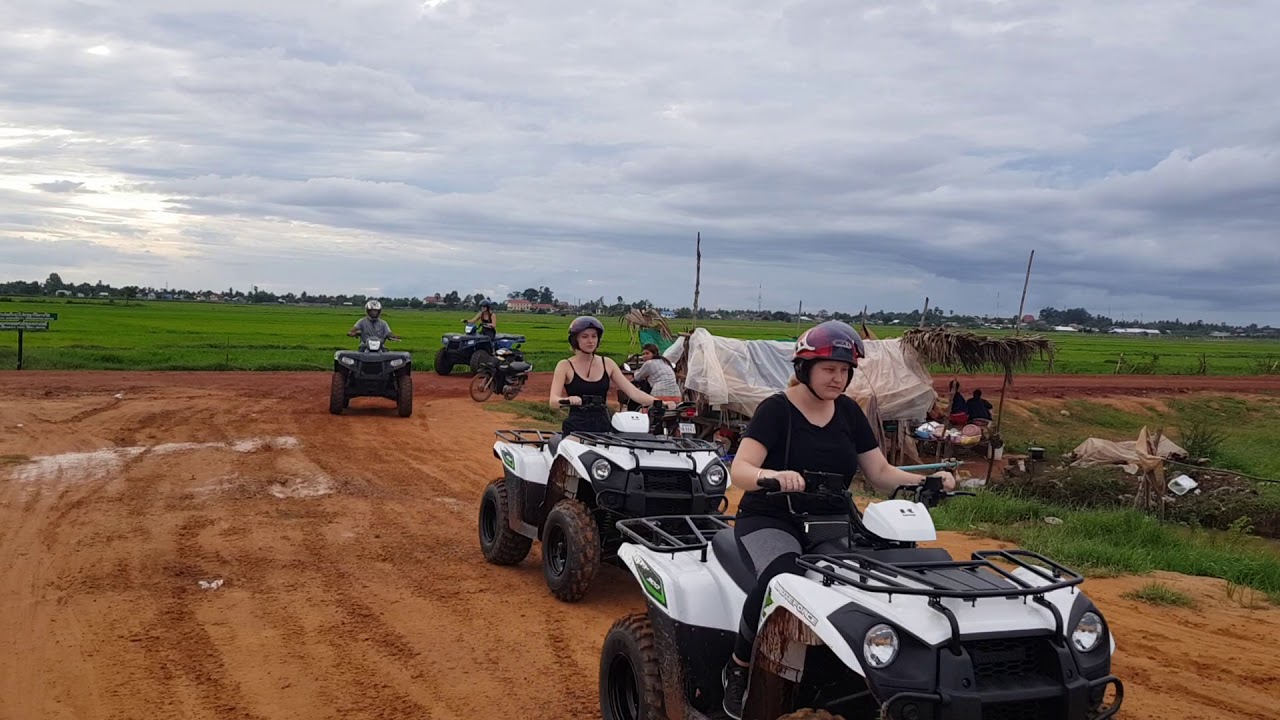 Sunset with Siem Reap Qaud bike Adventure