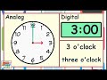 Telling the Time for Kids: O'Clock Times