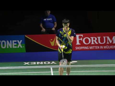 Yonex German Open 2017 | Badminton F M2-MS | Chou Tien Chen vs Tzu Wei Wang