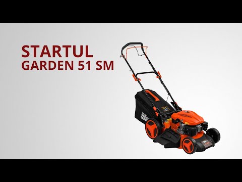 фото газонокосилка бензиновая startul (стартул) garden 51 sm самоходная. 5,5 л.с., ширина 51 см, самоходн 0