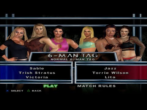WWE SmackDown! Here Comes the Pain - 6 MAN TAG (Women fight)