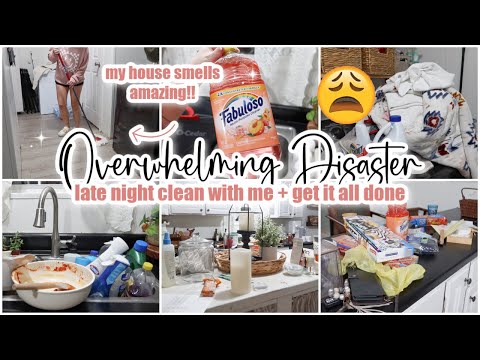 😵‍💫 DISASTER CLEAN WITH ME // late night home reset + refresh + busy mom life get it all done