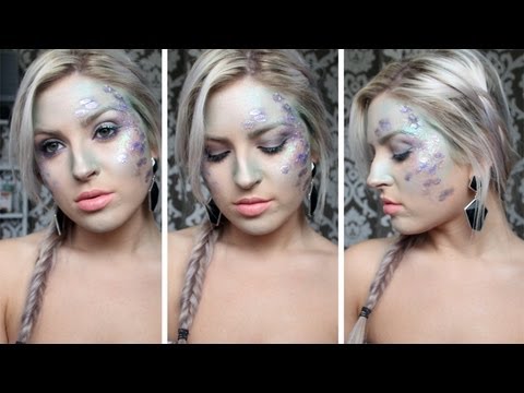 Mermaid Makeup Tutorial ♡ Halloween, Glitter Video