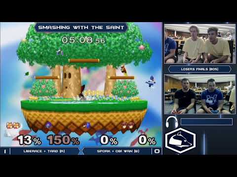 S@PS 42 Melee Doubles - Liberace + Tard (R) vs Spork + Obi Wan (B) - Losers Finals