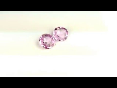 A3996 Natural 4mm Pink Matching Sapphire Pair VVS