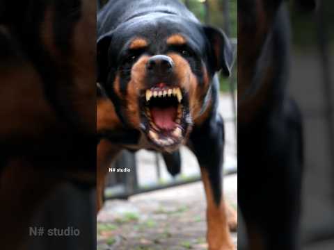 rottweiler barking and growling #dog #viral #shorts
