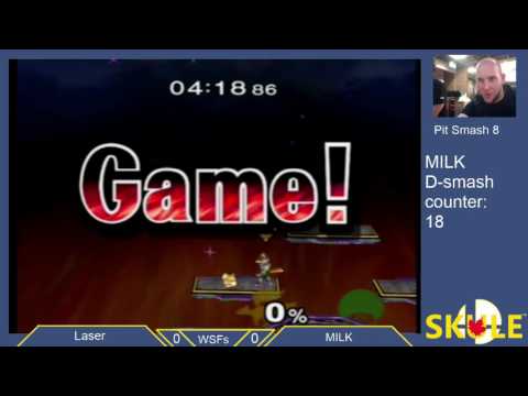 Pit Smash 2.8 Melee - Laser(Fox) vs MILK(Peach)