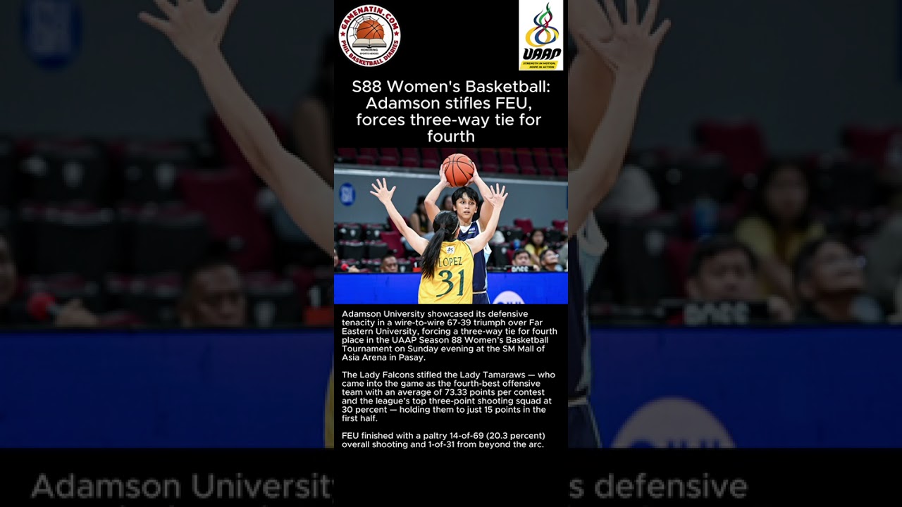 UAAP Women's Basketball: Adamson trounces FEU to create 3-way tie for fourth