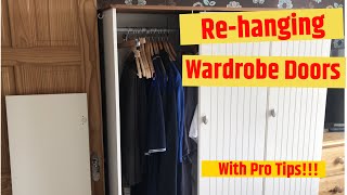 Pro tips on re-hanging an ANNOYING Ikea / flat pack wardrobe door