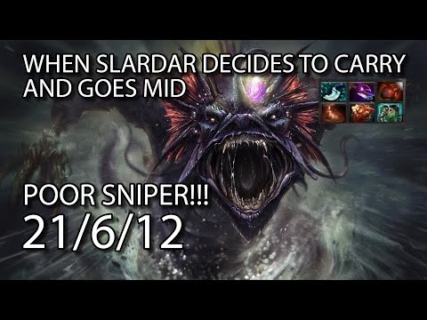 When Slardar decides to carry! Poor Sniper MID!