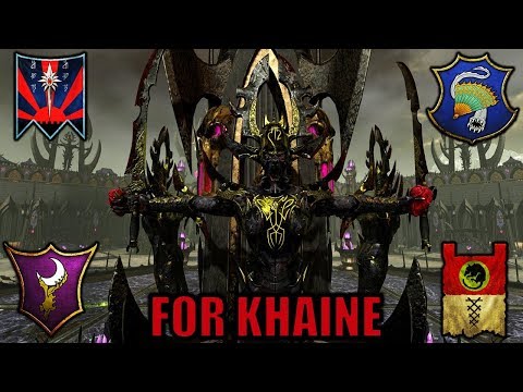 Massive FREE FOR ALL at The Great Arena of Khaine - Total War Warhammer 2 Gameplay