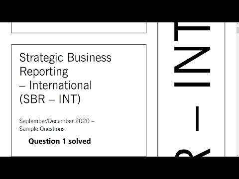SBR Sept/Dec 2020 Question 1 Solution