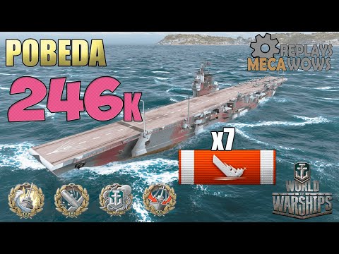Epic Pobeda 7 kills on Crash Zone Alpha | World of Warships