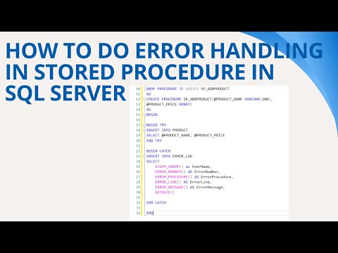 Sql Server Handling Errors