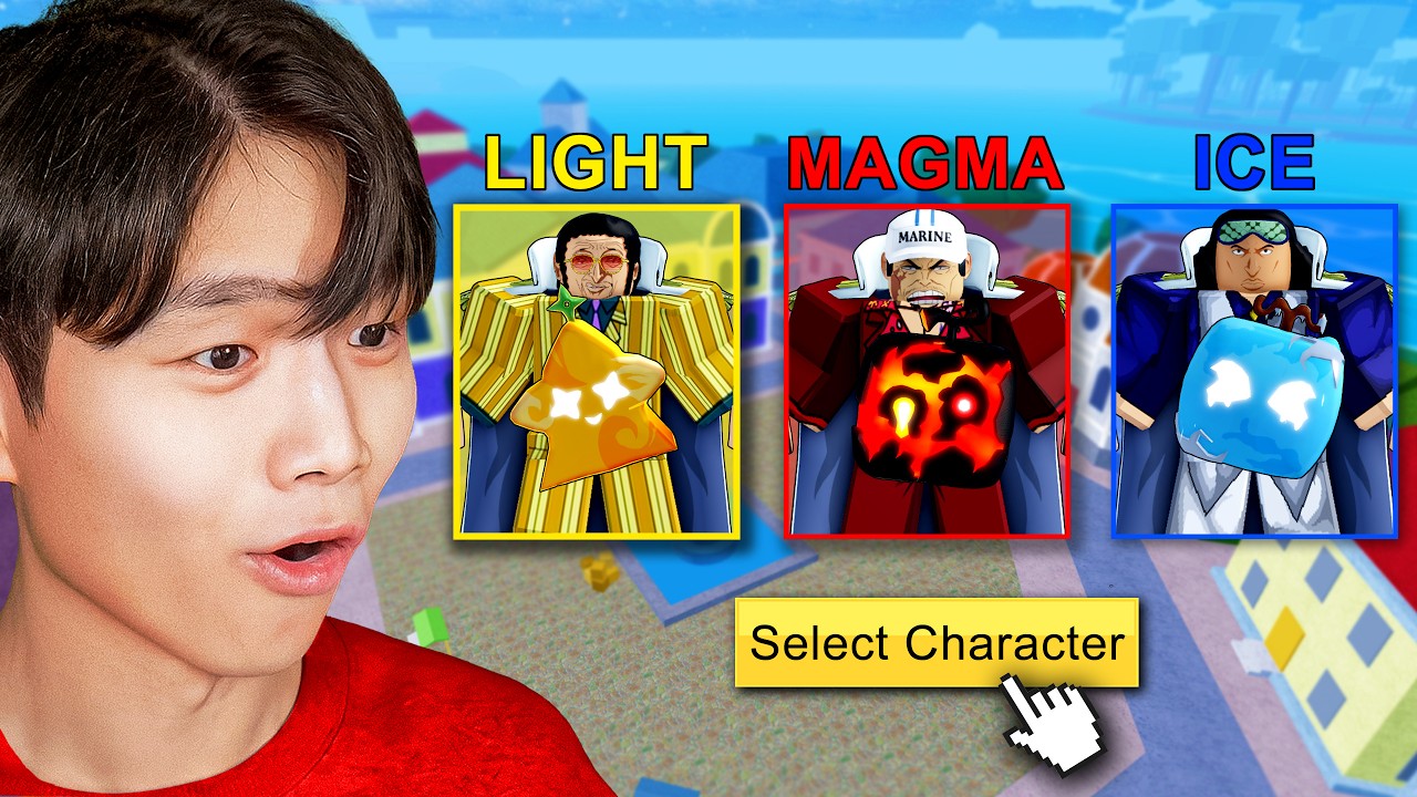 Blox Fruits but One Piece Characters Decide my Powers