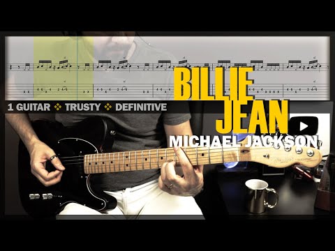 Billie Jean | Guitar Cover Tab | Guitar Solo Lesson | Backing Track with Vocals 🎸 MICHAEL JACKSON