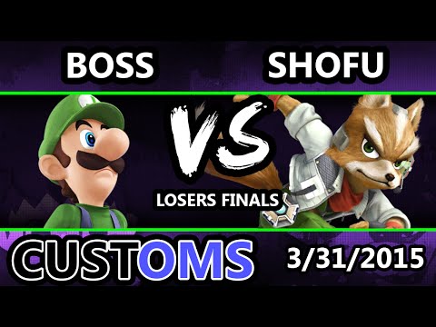 S@X Customs - Shofu (Fox) Vs. WS | Boss (Luigi) SSB4 Losers Finals - Smash Wii U - Smash 4
