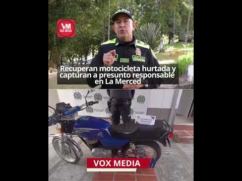 🚨En Caldas recuperan moto robada y capturan a ciudadano durante operativo policial