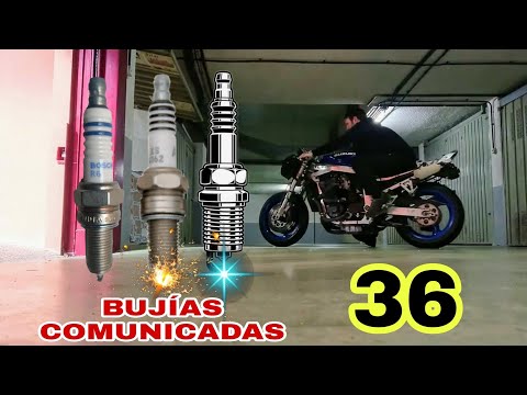 36 BUJÍAS COMUNICADAS Y NUEVAS💥 Poner tubo refrigerante💦Parece otra moto😲Suzuki gsxr 750