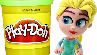 FROZEN Elsa Play doh STOP MOTION videos: Disney Playdough Toy Eggs