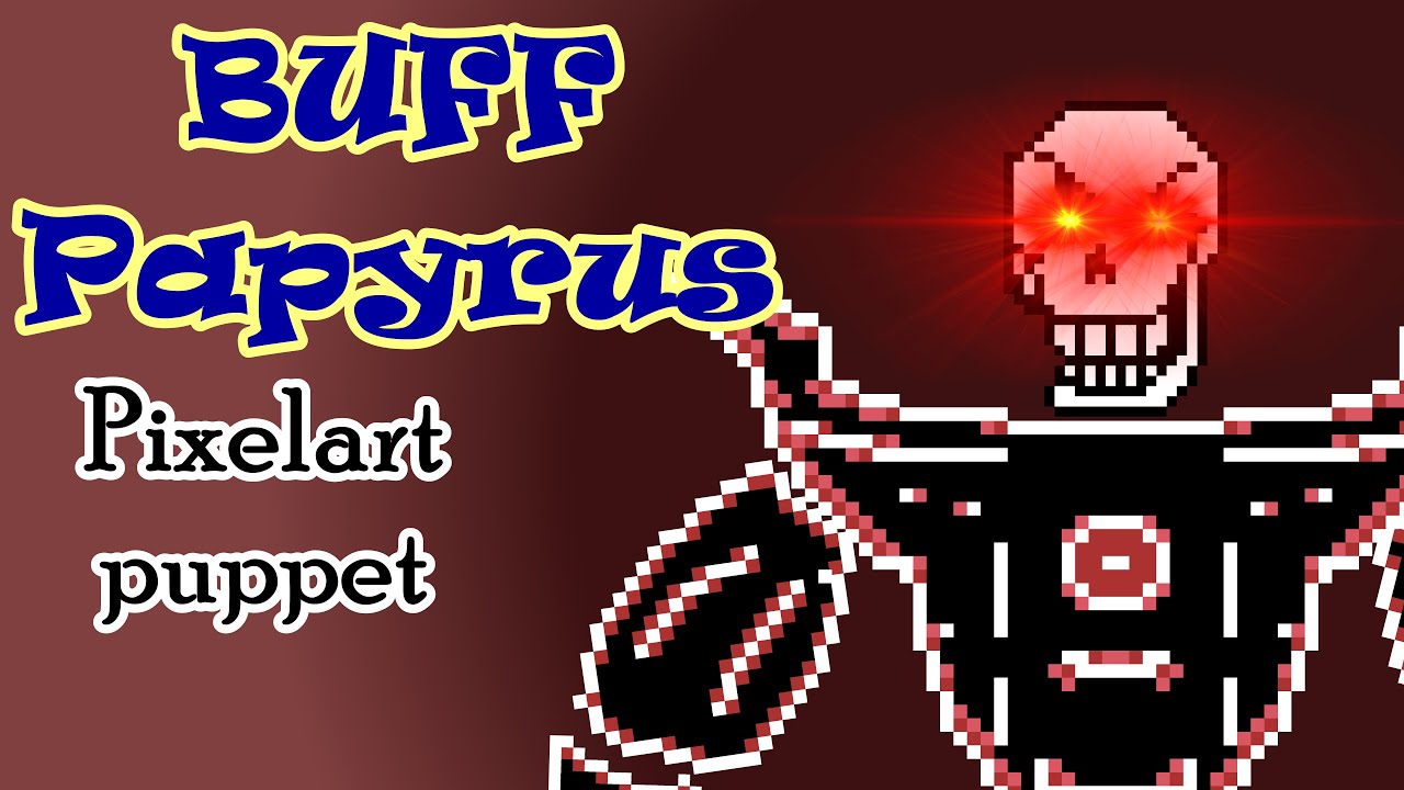 Buff Papyrus pixelart puppet | speedmaking | Pivot animator & Aseprite