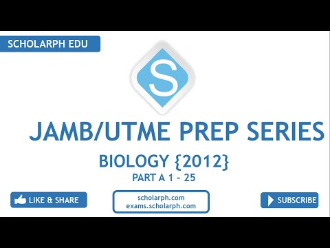 JAMB/UTME BIOLOGY 2012 PART 1 of 2 Past Questions and Solutions