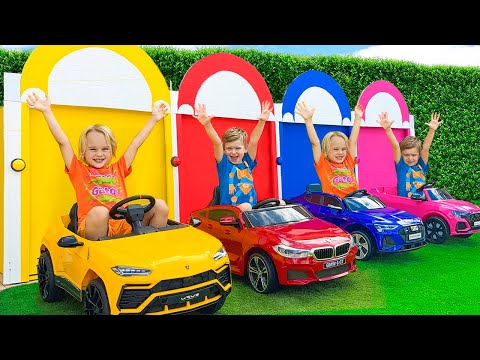 Car Garage Adventure with Chris -  Learn colors for kids