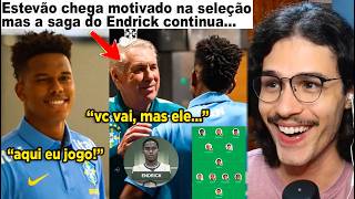 ENDRICK NA PONTA DIREITA DO BANCO E ESTEVÃO TITULAR! ALGUNS ROTEIROS NÃO MUDAM ATÉ NA SELEÇÃO!