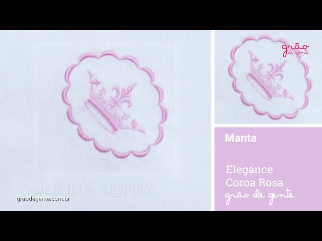 Manta Elegance Coroa Rosa | Ref: 59155