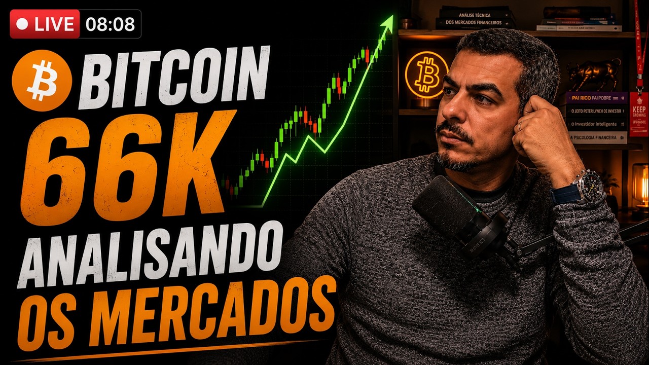 Bitcoin 66k - Analisando Bitcoin e Altcoins Agora - Analisando os Ações Mercados e ETFs