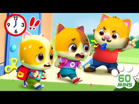 🐱 Show da Família Gato - A Canção de Pontualidade ⏰  | 1 Hora de Compilações Engraçados