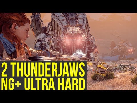 Horizon Zero Dawn New Game Plus ULTRA HARD VS 2 Thunderjaw (Horizon Zero Dawn tips and tricks) Video