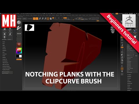 #ZBRUSH2021: Making board notches with the ClipCurve Brush ( Beginners tutorial )