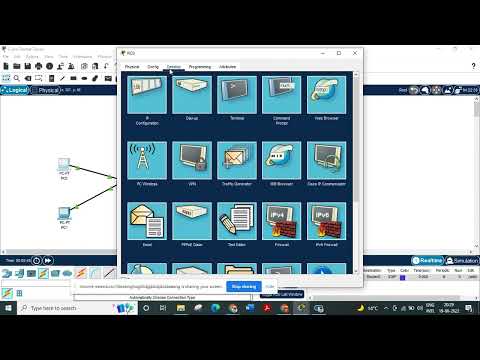 Configuring the IP addresses using the Cisco Packet Tracer