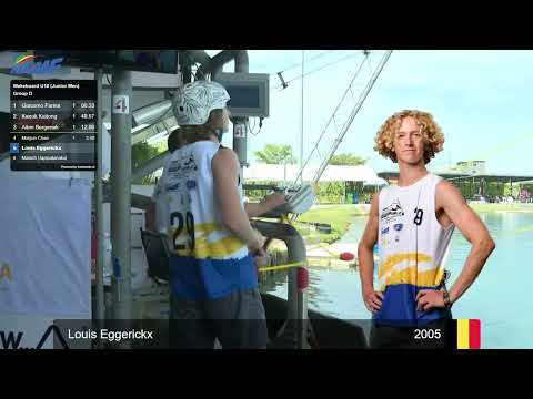 Worlds cablewakeboard 2022 Thailand: Louis Eggerickx 1/4e final wakeboard U18 - 1st run