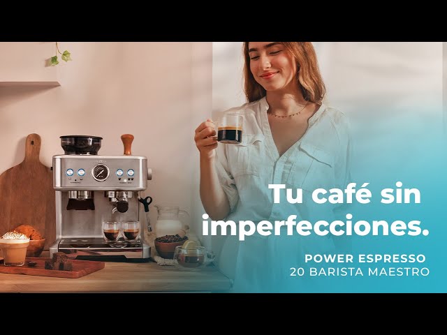 Kaffeemaschine Espresso Cecotec Power Espresso 20 Barista Maestro 2,4L 20 bar mit Mühle und Manometer video