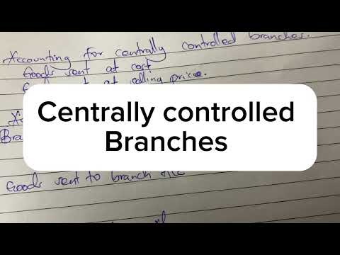 Branch accounts introduction Accounting