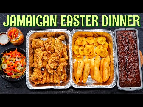 AUTHENTIC JAMAICAN EASTER DINNER MENU | COOK WITH ME | ESCOVITCH FISH | BUN | FESTIVAL | PLANTAINS