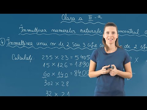 Înmulțirea unui număr de 2 sau 3 cifre cu un număr de 2 cifre - Matematica - Clasa a III-a