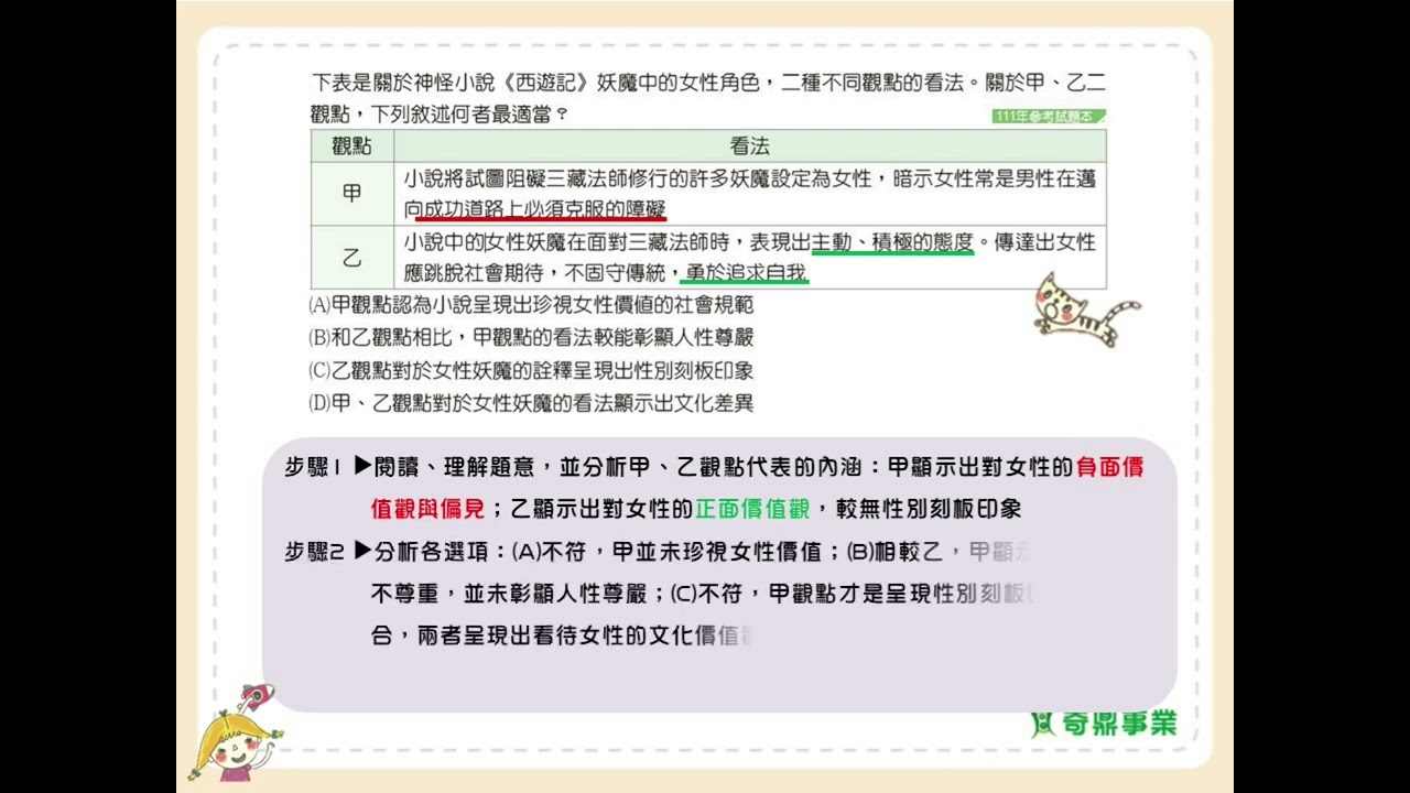 P.52 單元3 關鍵會考通 第2題